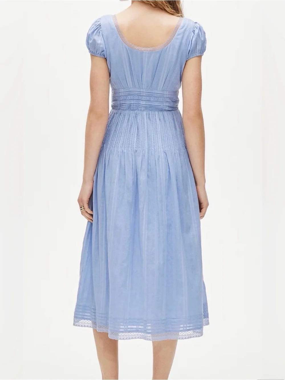 J.Crew lace pintuck midi dress